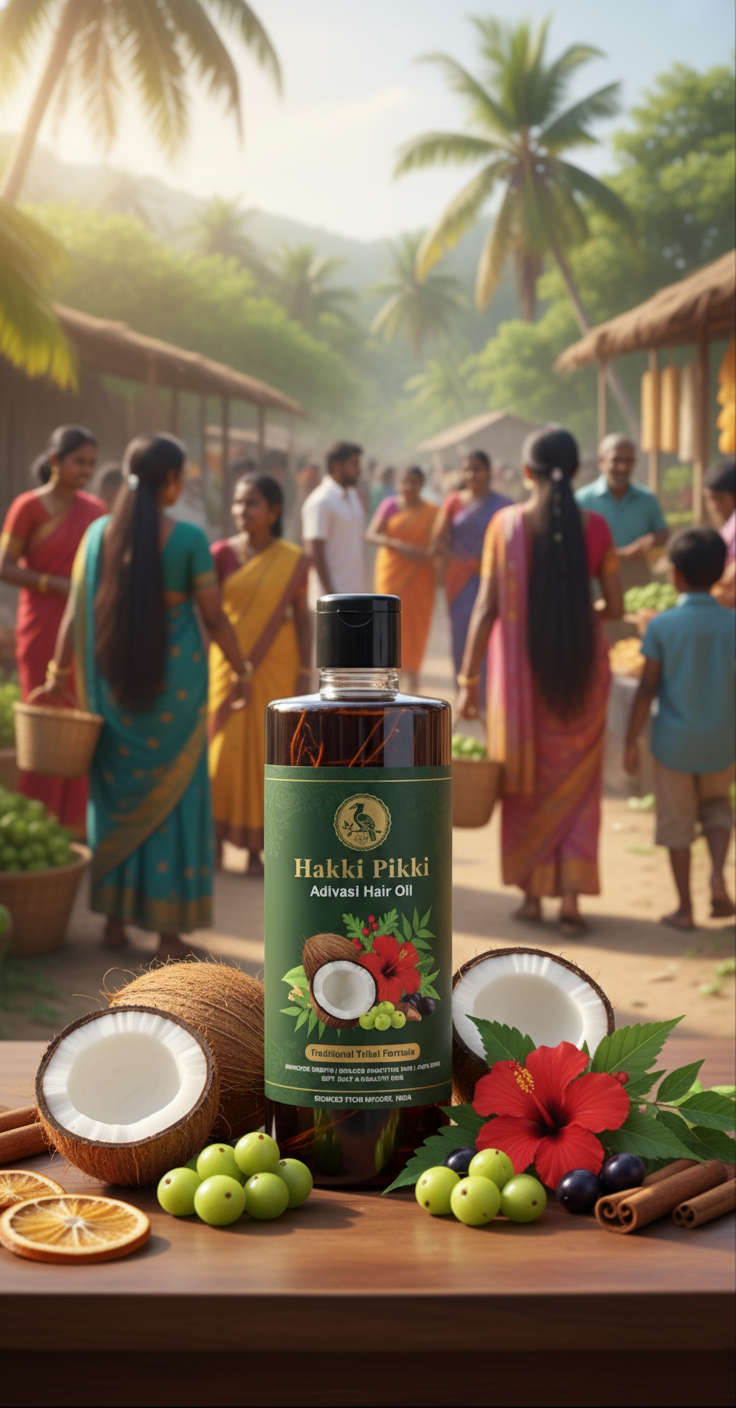 Adivasi Hakki Pikki Herbal Hair Oil