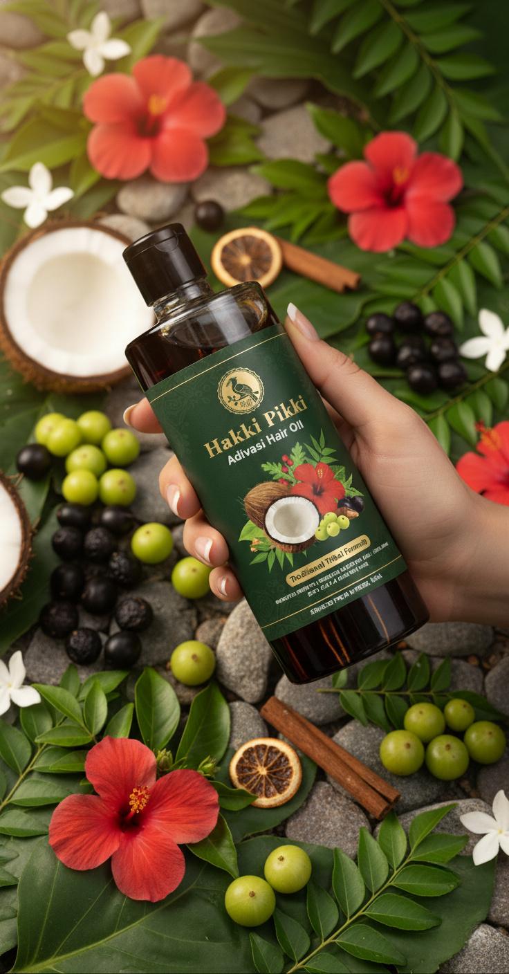 Adivasi Hakki Pikki Herbal Hair Oil