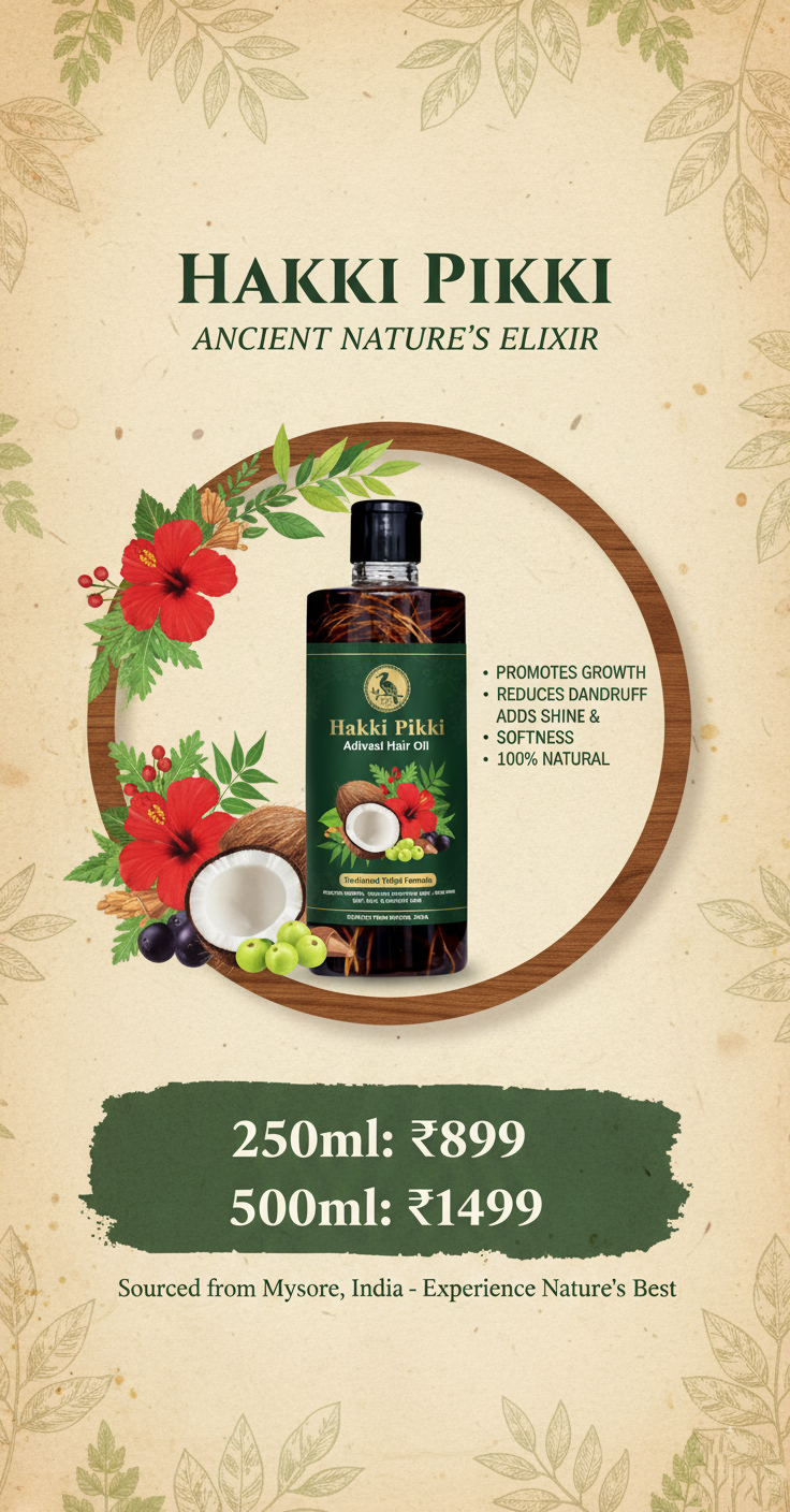 Adivasi Hakki Pikki Herbal Hair Oil