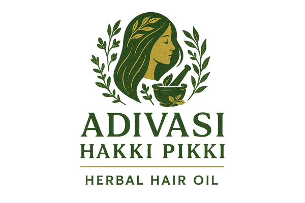 create an logo for adivasi hakki pikki herbal hair oil\